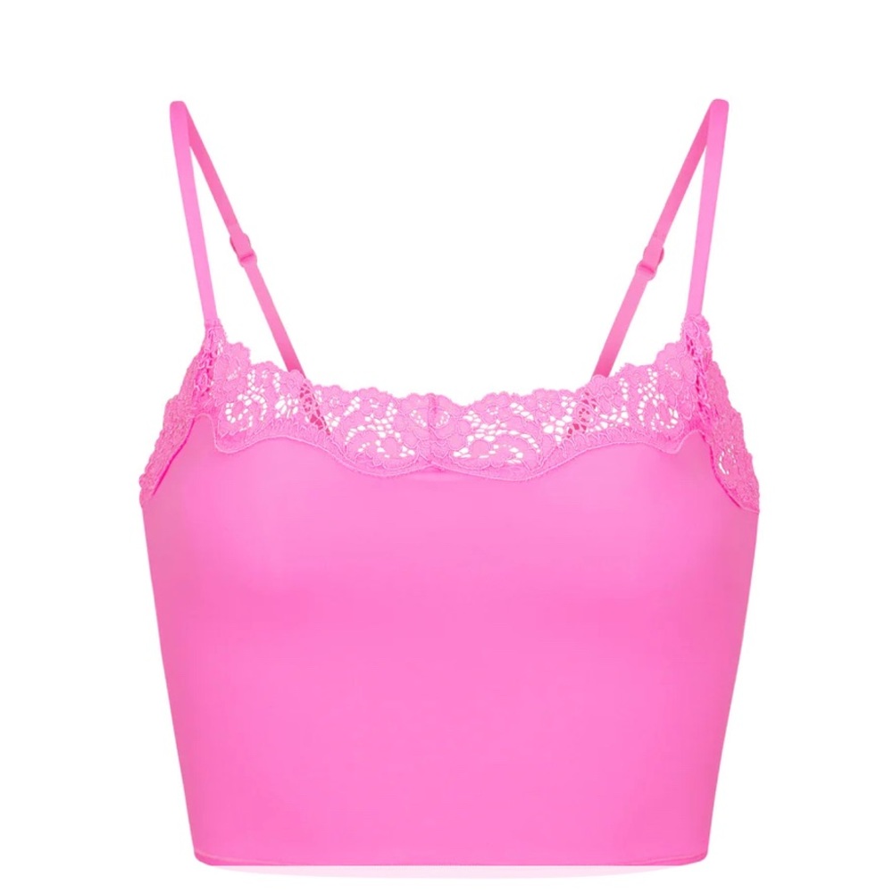 Skims Fits Everybody Corded Lace Cami- Neon Orchid